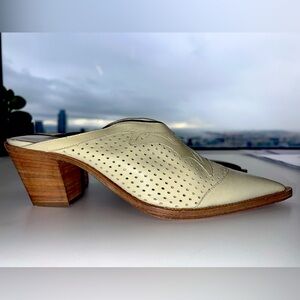 Laura Bellariva Italian Leather Slip-on Pointy Mules size 40 1/2